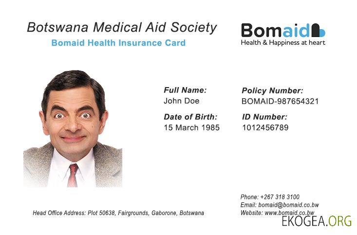 Carte d'assurance maladie du Botswana